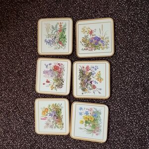 Pimpernel Six Traditional Coasters Floral